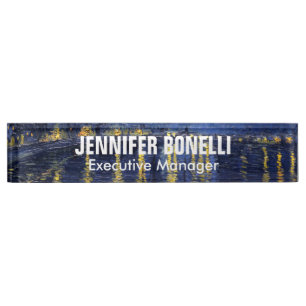 Van Gogh Starry Night Painting Add Your Name Nameplate