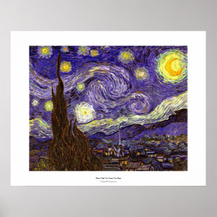 Van Gogh Starry Night painting by artist Vincent Poster
