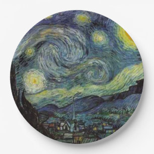 Van Gogh Starry Night Paper Plate
