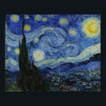 Van Gogh - Starry Night Poster<br><div class="desc">Starry Night by Vincent Van Gogh. For more poster-ready images from Zedign Art Series Book 38 "Vincent Van Gogh - Paintings & Drawings Vol 3",  visit https://books.zedign.com/zas/38.html</div>