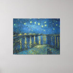 Van Gogh Starry Night Rhone Painting Canvas Print