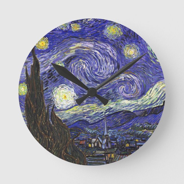 Van Gogh Starry Night Round Clock (Front)
