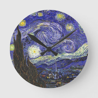 Van Gogh Starry Night Round Clock
