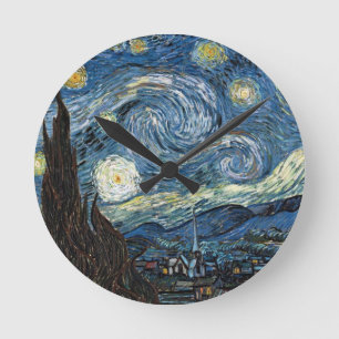 Van Gogh Starry Night Round Clock