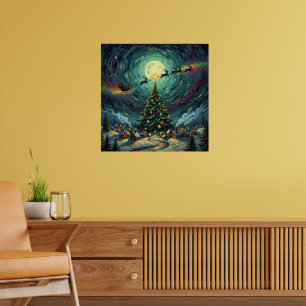 Van Gogh 'Starry Night' Square Giclée - 24x24  Poster