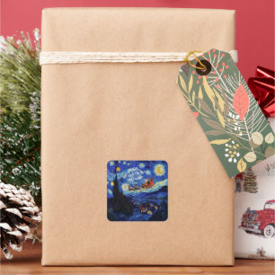 Van Gogh Starry Night St Nicholas In St Remy Square Sticker