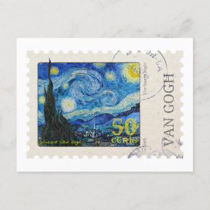 Van Gogh Starry Night Stamp Postcard