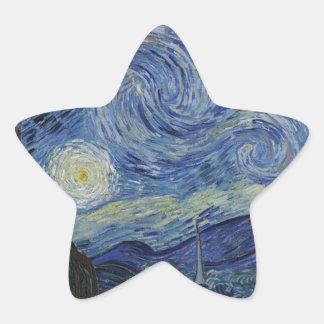 Van Gogh Starry Night Star Sticker