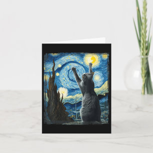 Van Gogh Starry Night Style Artistic Russian Blue Card