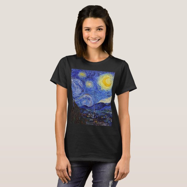 van Gogh ,"""Starry night" T-Shirt (Front Full)