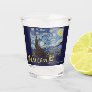 Van Gogh Starry Night Vintage Blue Masterpiece Shot Glass
