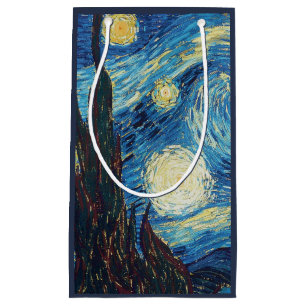 Van Gogh Starry Night Vintage Blue Masterpiece Small Gift Bag