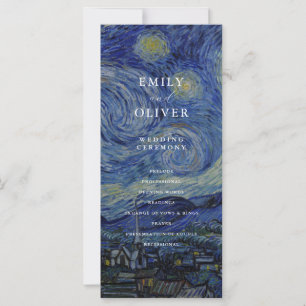 Van Gogh Starry Night Wedding Program
