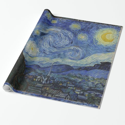 Image of Van Gogh Starry Night Wrapping Paper
