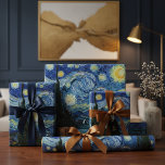 Van Gogh Starry Night Wrapping Paper<br><div class="desc">Surprise your loved ones by wrapping their gifts in one of the most famous paintings in the world. Make every moment count!</div>