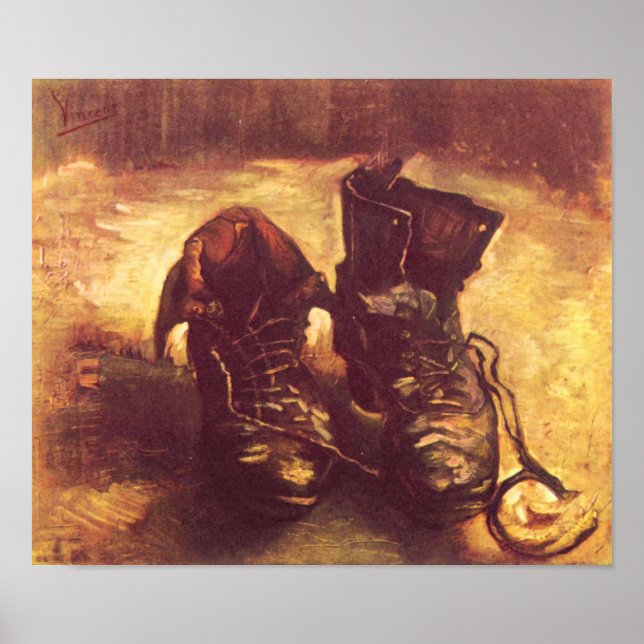 Van Gogh - Still Life A pair of shoes Poster (Front)