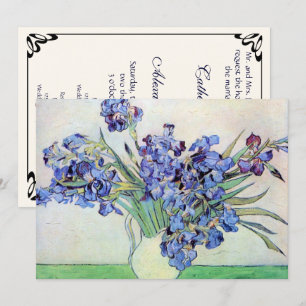 Van Gogh Still Life Irises in a Vase, Wedding Invitation