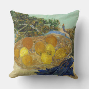 Van Gogh Still Life of Oranges Lemons Blue Gloves Cushion