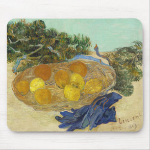 Van Gogh Still Life of Oranges Lemons Blue Gloves Mouse Mat