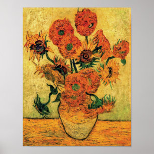 Van Gogh - Still Life Vase With Fifteen Sunflowers Poster