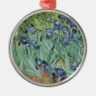 Van Gogh Still Life: Vase with Irises Metal Tree Decoration