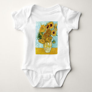 van Gogh Still Life Vase with Twelve Sunflowers Baby Bodysuit