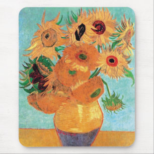 Van Gogh - Still Life Vase With Twelve Sunflowers Mouse Mat