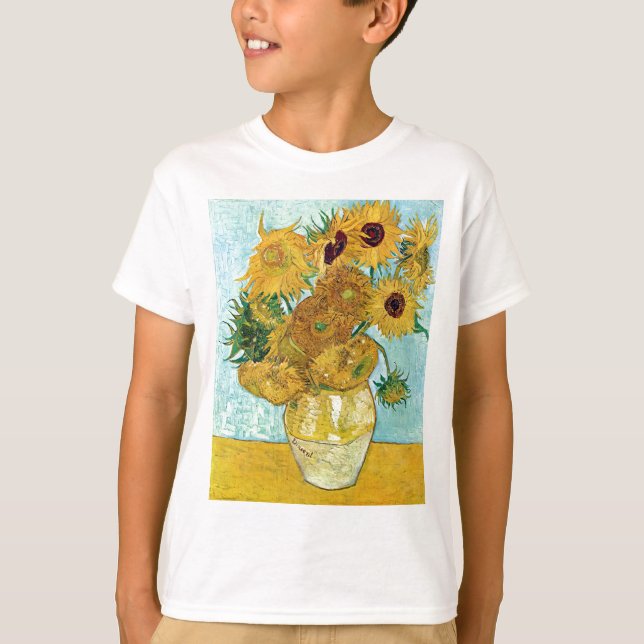 van Gogh Still Life Vase with Twelve Sunflowers T-Shirt (Front)