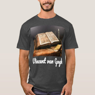 Van Gogh Still Life with Bible Retro Vintage Art T-Shirt