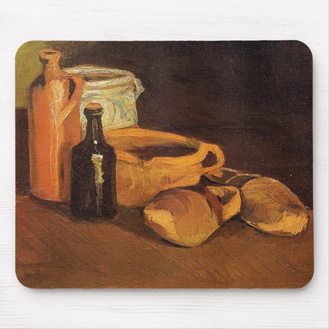 Van Gogh - Still Life with Clogs and Pots, Mouse Mat (Front)