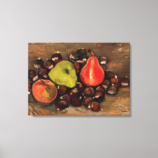 Van Gogh - Still Life with Fruit and Chestnuts Canvas Print (Front)