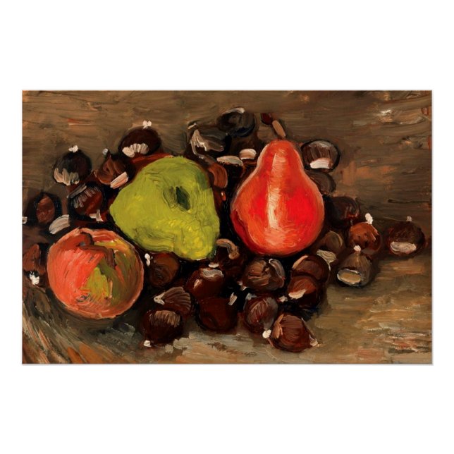 Van Gogh - Still Life with Fruit and Chestnuts Poster (Front)