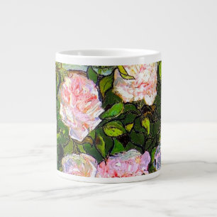 Van Gogh Still Life with Pink Roses Large Coffee Mug