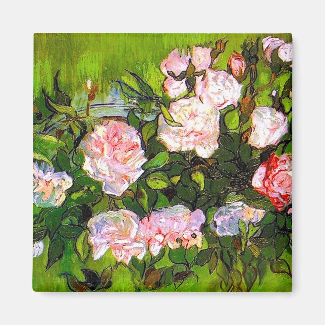 Van Gogh Still Life with Pink Roses Magnet (Front)