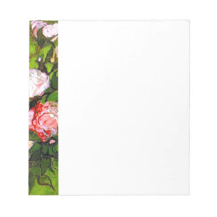 Van Gogh Still Life with Pink Roses Notepad
