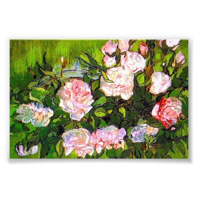 Van Gogh Still Life with Pink Roses Photo Print (Front)
