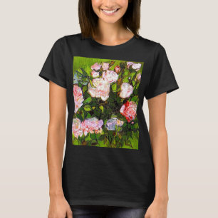 Van Gogh Still Life with Pink Roses T-Shirt