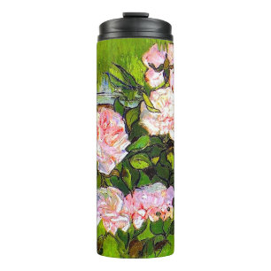 Van Gogh Still Life with Pink Roses Thermal Tumbler