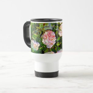 Van Gogh Still Life with Pink Roses Travel Mug