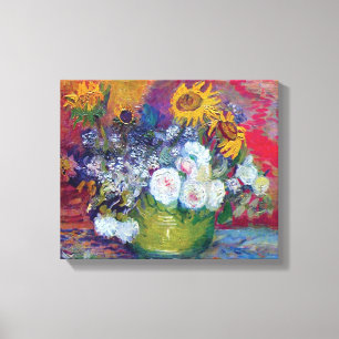 Van Gogh - Still Life With Roses And Sunflowers Canvas Print