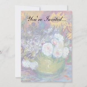 Van Gogh - Still Life With Roses And Sunflowers Invitation