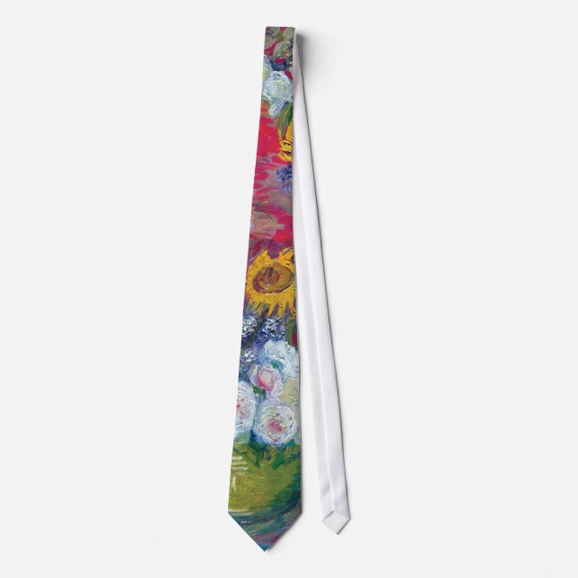 Van Gogh - Still Life With Roses And Sunflowers Tie (Front)