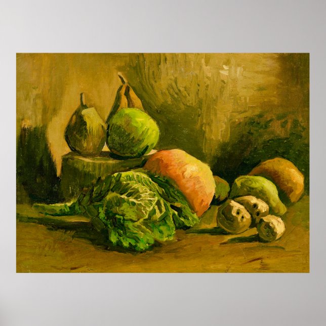 Van Gogh Still Life with Vegetables and Fruit Poster (Front)