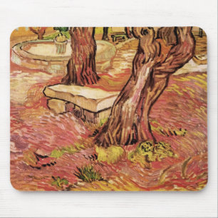 Van Gogh Stone Bench in Garden, St Paul Hospital Mouse Mat