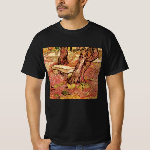 Van Gogh Stone Bench in Garden, St Paul Hospital T-Shirt