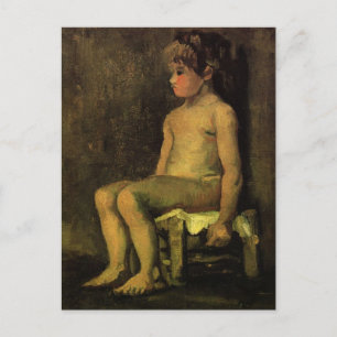 Van Gogh; Study of a Little Girl, Seated, Portrait Postcard