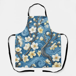 Van Gogh Style Almond Blossoms Apron