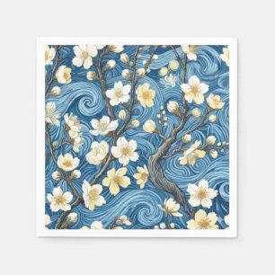 Van Gogh Style Almond Blossoms Napkin