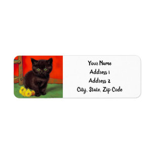 Van Gogh Style Black Cat