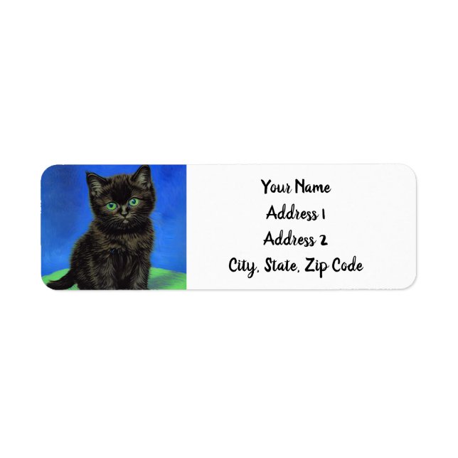 Van Gogh Style Black Kitten (Front)
